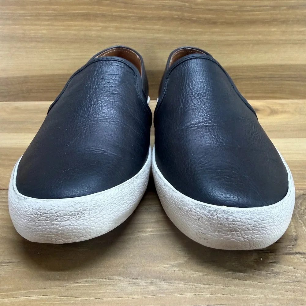 Frye Dylan Black Leather Slip On‎ Womens 7 M Low Top Sneakers
